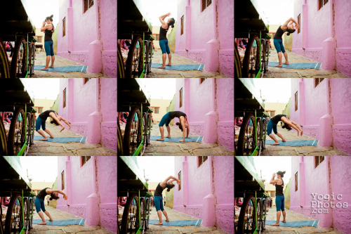 Andrea - drop back sequence in Mysore, India.