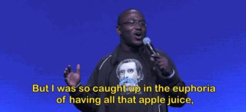 thingstolovefor:    This is the real solution to racism. Apple juice. #Love it! 