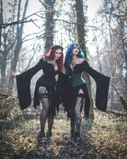 gothicandamazing: Models: Revena &amp; BLUE ASTRIDPhoto: GoldfinchDress: DarkinCloset Welcome to Gothic and Amazing | www.gothicandamazing.com 