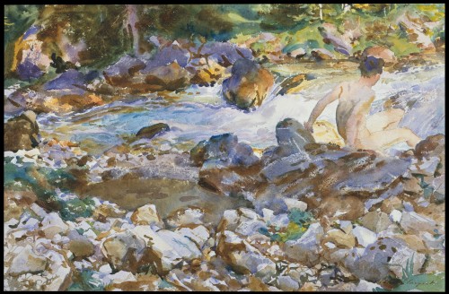 Mountain StreamJohn Singer Sargent (American; 1856–1925)ca. 1912–14Watercolor and graphite on off-wh