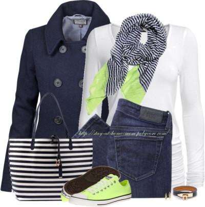 Converse Chuck Taylors by stay-at-home-mom featuring a bucket bag ❤ liked on Polyvore
Isabella Oliver sleeve t shirt / Fat Face navy peacoat, $175 / Diesel super skinny jeans, $205 / Converse fluorescent shoes / Bucket bag, $70 / Sole Society navy...