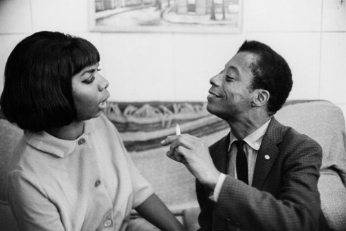 twixnmix:  Nina Simone and James Baldwin photographed by Bernard Gotfryd in the 1960s.