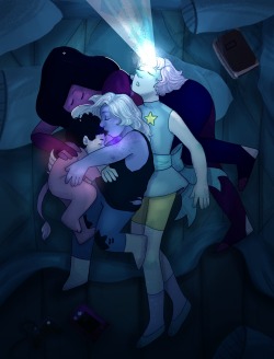 drizzledrawings:  Shhhhh the space rocks are sleeping 