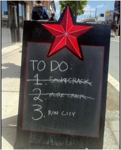 Mayoral agenda (signboard spotted in Toronto