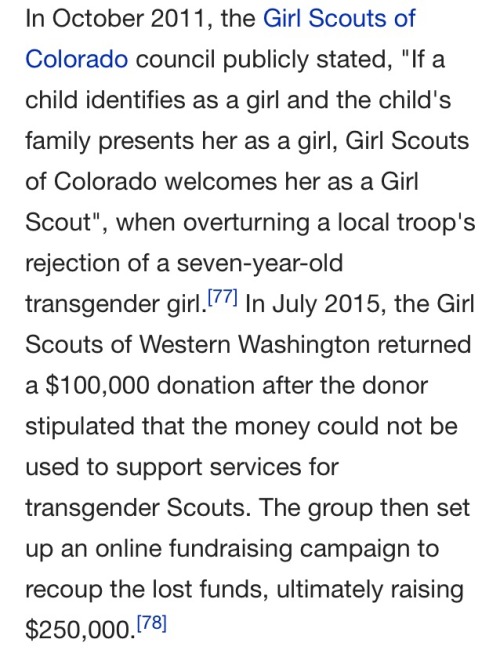 thedevilsyouknew:4lung:god bless the girl scouts@ravingliberal As per the official GSUSA FAQ: What i
