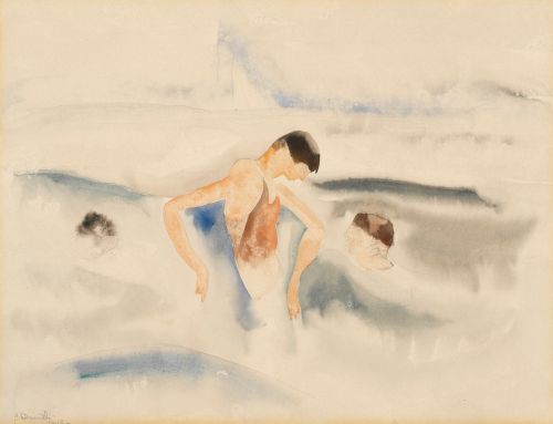 Charles Demuth - Three Figures in Water, 1916Barnes Collection