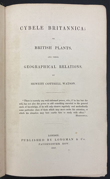 Hewett Cottrell Watson – Scientist of the DyHewett Cottrell Watson, an English botanist, was b