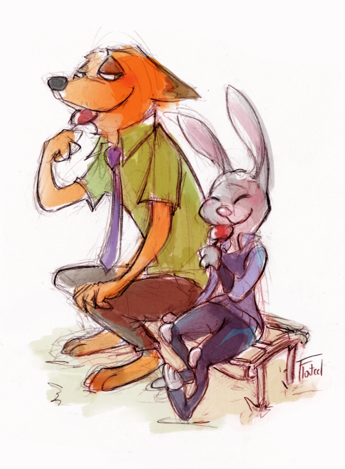 flateelart:  I love this movie! (after watching Zootopia in the cinema, I came back home and drew this fanart) 