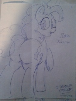 How could I ignore a request from Spindles? :&gt; Nothing like putting a smile on a co-workers face when they open up there locker and get a face full of pinkie butt.