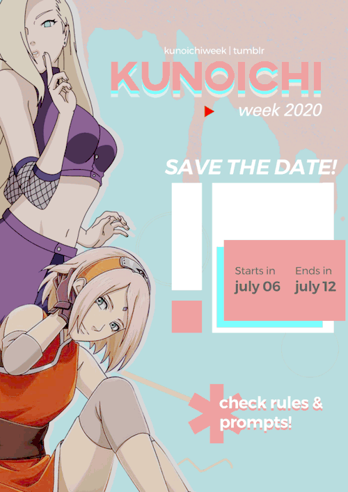 kunoichiweek: Hello! We @uzukarin @naratemari and @karura are happy to announce our second kunoichi 