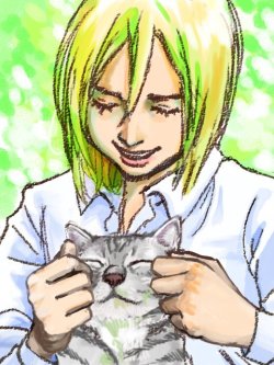 Snk Animator Sakuraba Aiko Shared A New Illustration Of Historia And A Cat!Sakuraba