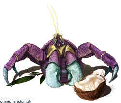 ommanyte:  Crabrawler, a coconut crab Pokémon,