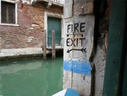 blazepress:  Fire exit in Venice.