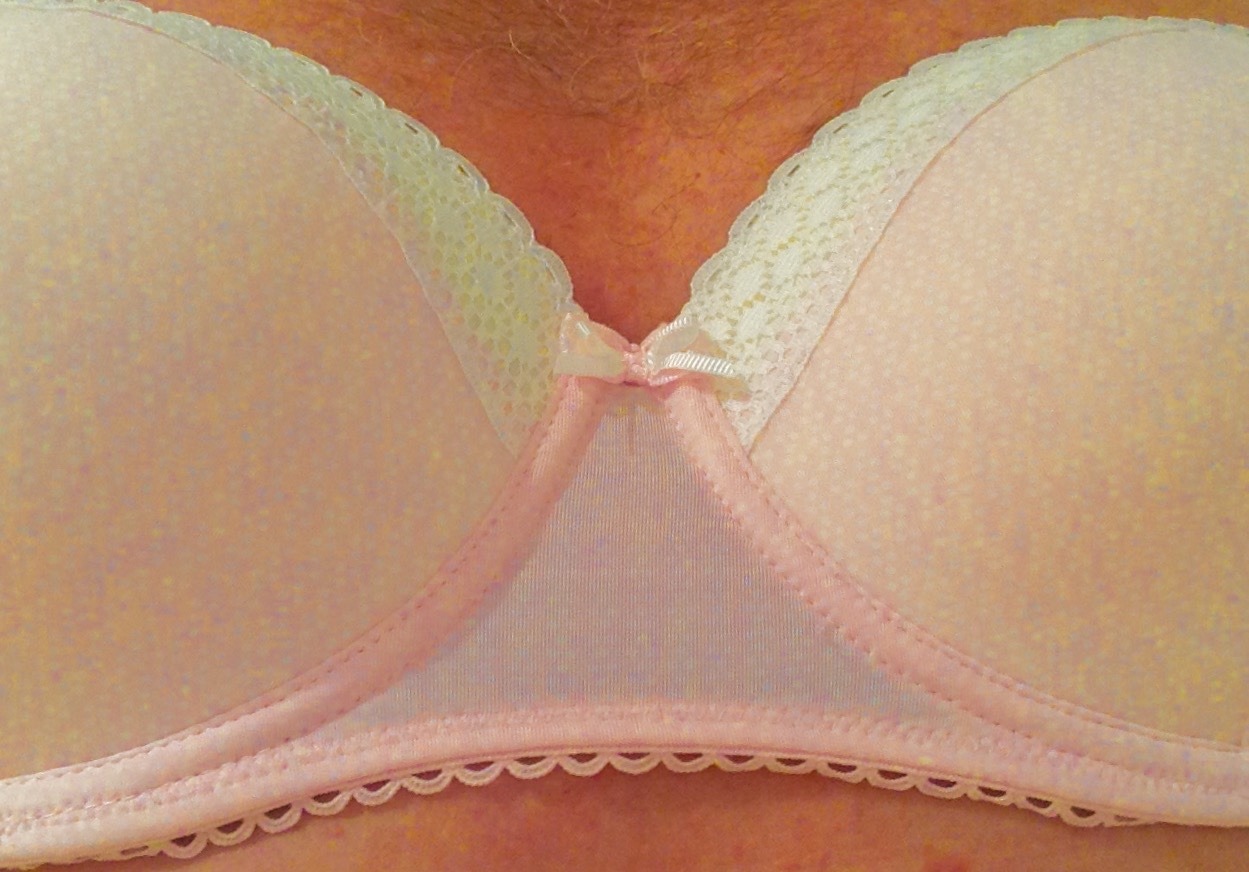 partimeguy:  sohard69pink:  Her cute new pink bra 💕   people with chest hair wearing