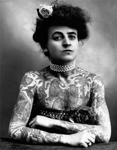 Maud Stevens Wagner, Tattoo Artist, USA.Upcoming exhibition Tattoo, MKG Hamburg, 13 feb - 6 sep 2015