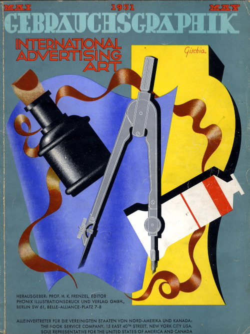 Gebrauchsgraphik, published 1924 - 44. Germany. See more covers: designers-books.The monthly publica