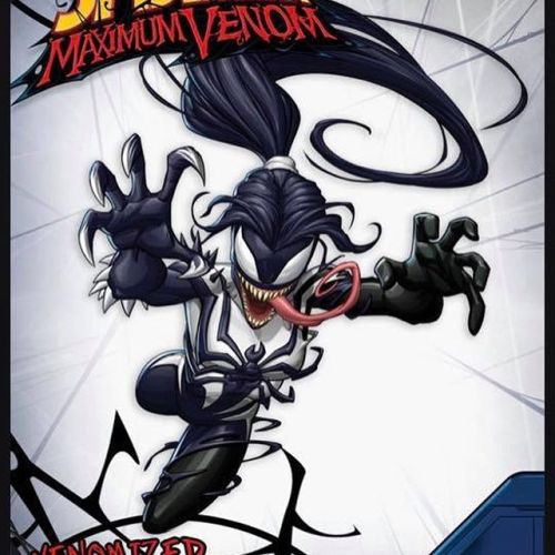 miraculousrockgoth: Artwork of Venomized/Symbiote Spider-Girl from a topps trading card. Wait there 