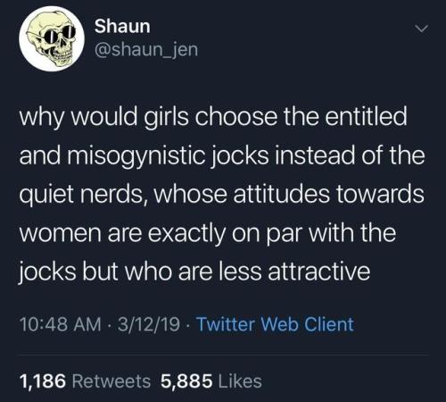 cutearson: caucasianscriptures: Nice Guys &amp; Nerds™️ @meliciousintent coming in with th