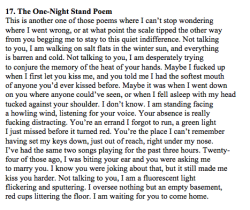 napowrimo day 17 // the one-night stand poem[aka when u have a whirlwind weekend filled with day dri