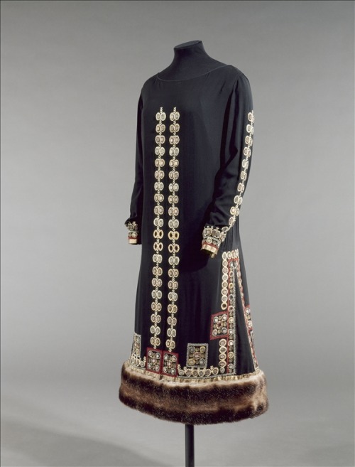 Beaded and Embroidered Day Dress with Fur Trim, ca. 1923-24Paquinvia Palais Galliera