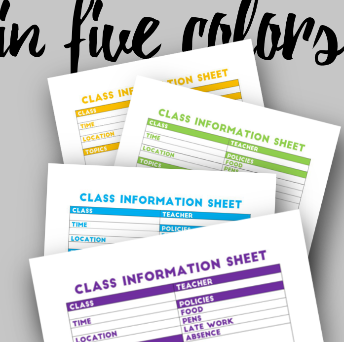 the-brightest-witch-studies:  class information sheet printable  i always get frustrated