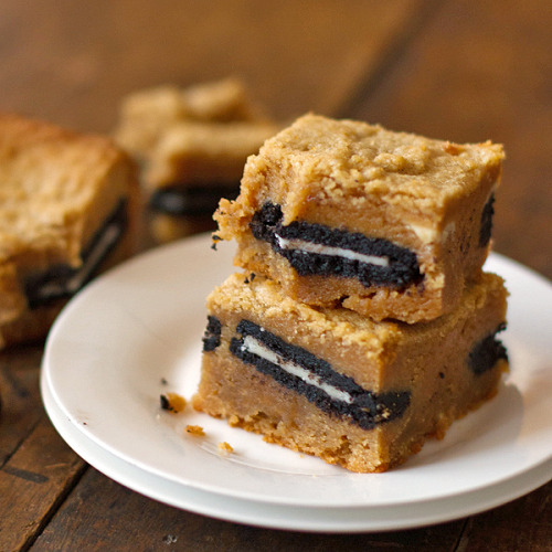 gastrogirl:  peanut butter oreo blondies. porn pictures