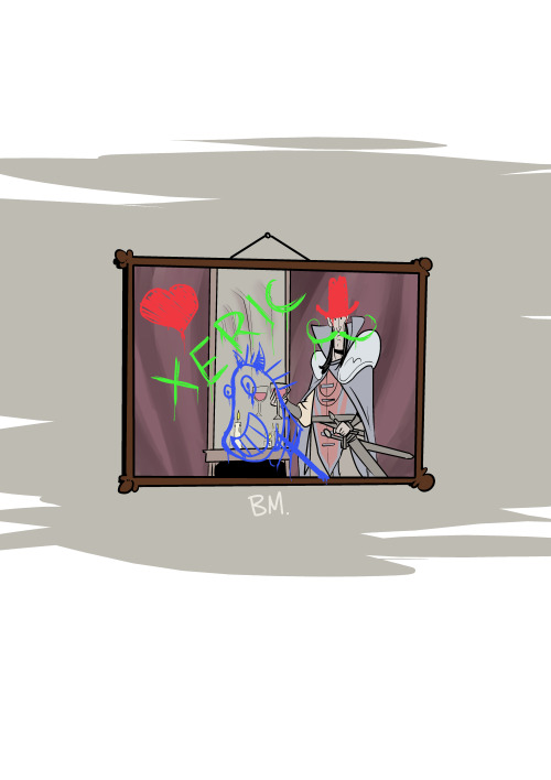 The Misadventurers stop to appreciate some art.