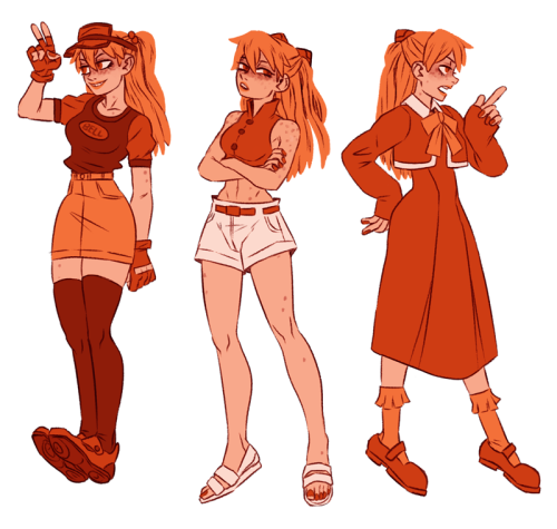jbillustration:whatta week….drew a buncha asukas to de-stress