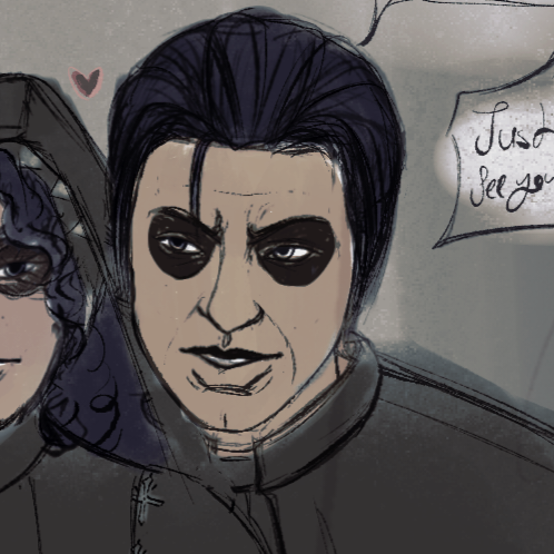 Some Cardinal Terzo And Sibling Nephtys(she/he/they) In The Library.