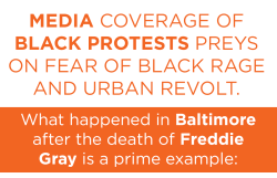 mediamattersforamerica:  “When you see black folk as an irrational threat, all you need to do to assuage your fear is put them down.”   In this post, every different scene of protest you are seeing happened on the same fucking street (W. North Avenue)