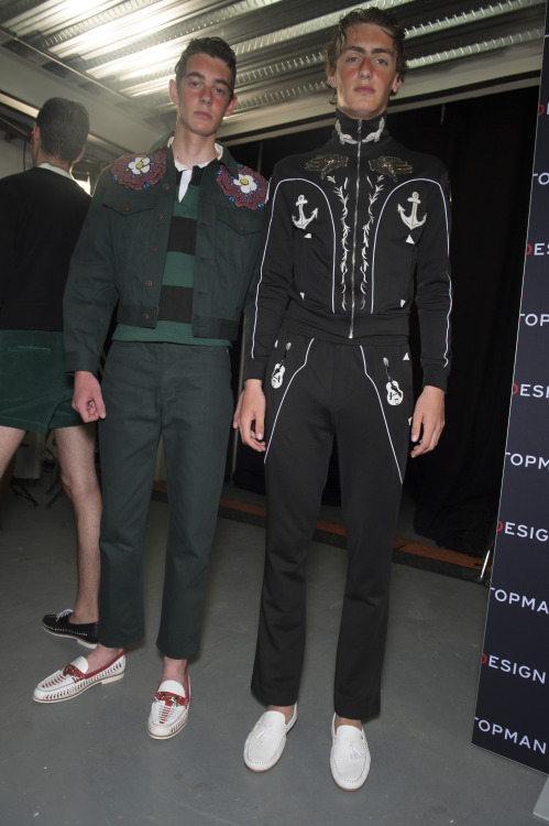 Backstage at London Collections Men - Topman Design SS17