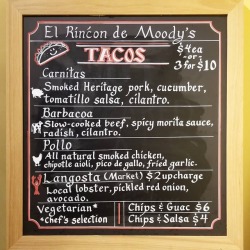 Did the taco board at Moody&rsquo;s.     #chalkboard #chalkboardart #chalkmarkers #text #tacos  #art #nomnomnomnom (at Boston, Massachusetts) https://www.instagram.com/p/BnbZJBcnZ6J/?utm_source=ig_tumblr_share&amp;igshid=lxia451leeik