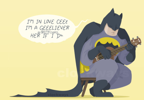 copperbadge: clockwaysarts: Batman playing the Ukulele: entirely the fault of (and words) of @copper