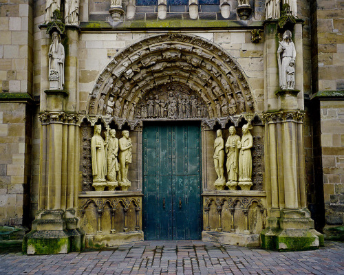 tselentis-arch: Aachen (Aix-la-Chapelle) Cathedral. Main Portal.  Photo: John Galt Germany