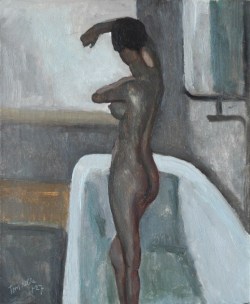 colourthysoul:  Antonius Bernardus Kelder - Female nude standing in the bathtub 