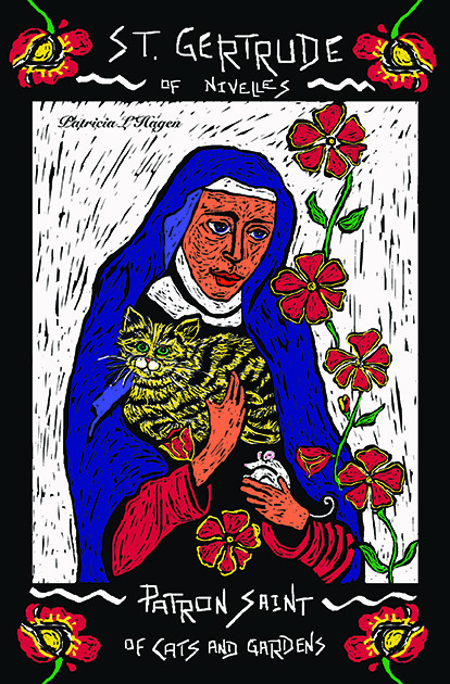 Cats of 100 DaysHere’s a preview of the newest card soon to be on my etsy shop, St. Gertrude of Nive