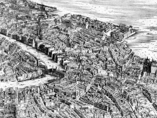 Map of Venice (detail) - Jacopo de’ Barbari1500woodcut1.345 x 2.818 m, from six blocksMuseo Correr, 