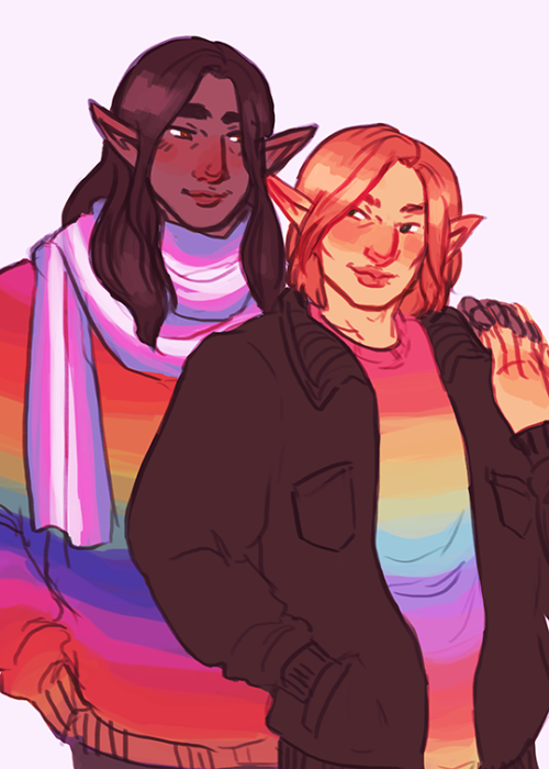 wyrmbloods:some of @elfprince‘s and my FFXIV characters with their respective pride flags! these hav