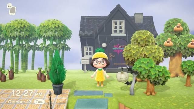 Pineapple dress and hat with yellow slip ons and yellow tights