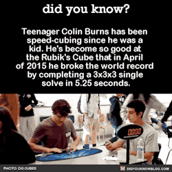 did-you-kno:  Teenager Colin Burns has been