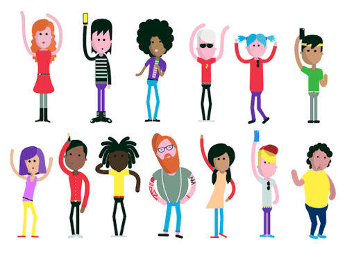 Quantcast rebrandA series of animated dancing characters for use in a rebrand for Quantcast. Produce