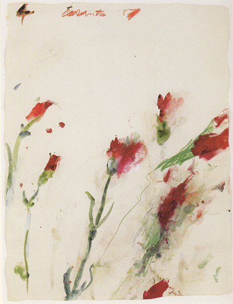 dappledwithshadow:Cy Twombly Untitled (no. 4 of the series carnations)1989