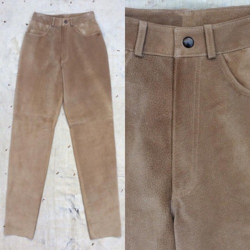 A pair of deadstock suede high waist Bushwacker brand jeans headed to Australia today ‘cause d