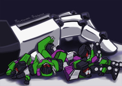 pseudonym-synonym:  Another bunch of sleepy, tiny Constructicons inspired by Bibliotecaria-D’s fic, A Handful of Trouble