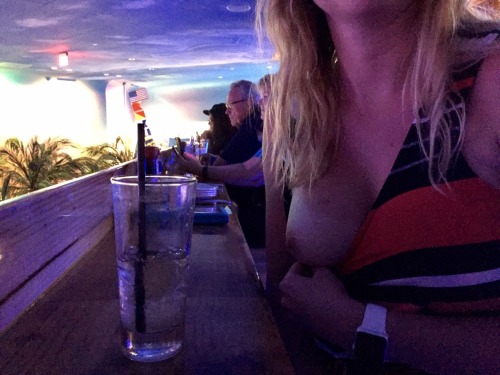 Porn Pics willshareher:  A tit out on the town.