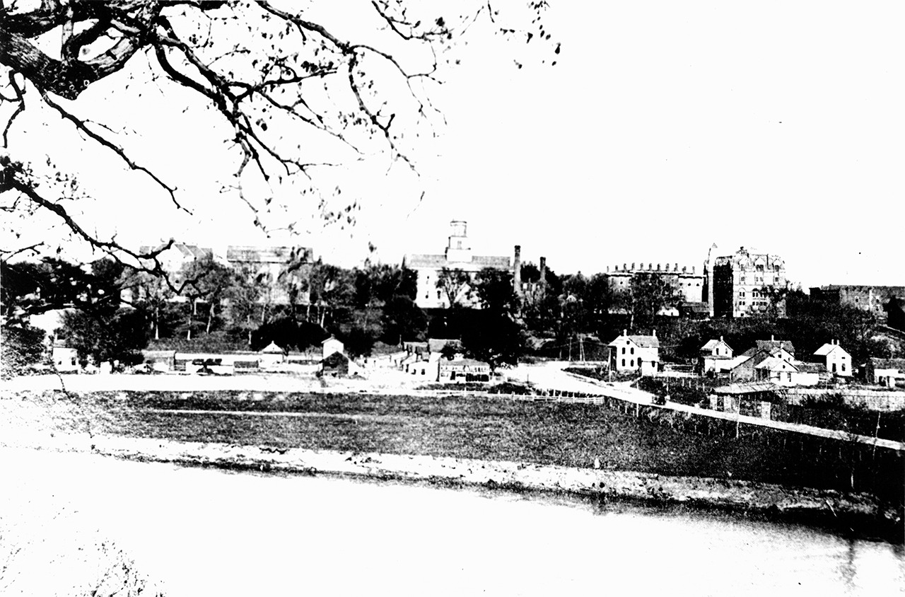 Iowa City Past: Pentacrest, The University of Iowa, circa 1890...