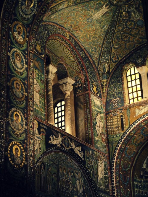 lamassucats:Choir mosaics of San Vitale, 546-548, Ravenna, Italy