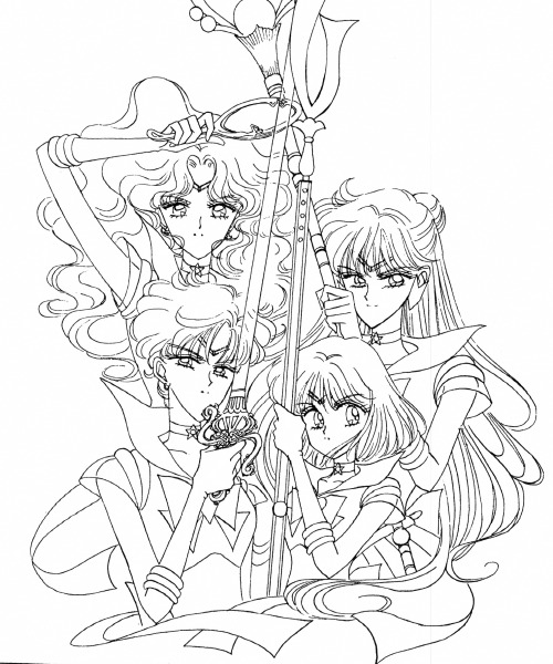 silvermoon424:Random drawings/doodles of the Senshi, part 2.