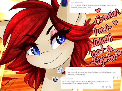 ask-firefox:  When will you ladies ever be quenched?  X3! <3