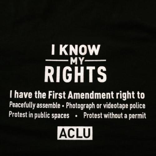 poliscrutiny101:#Ferguson Wear Your Rights! @ACLU and @aclu_mo Will Be Distributing Free Shirts At A